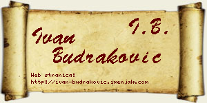 Ivan Budraković vizit kartica